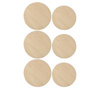 SOLUSTRE 6pcs Round Wooden Circles for Crafts, 6 Inch Wood Rounds with Smooth Surface, Lightweight Blank Wood Discs for Painting Board Projects and Holiday Artwork Decoration