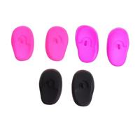 SOLUSTRE 6pcs Silicone Hair Dyeing Ear Muffs Hairdressing Ear Covers for Beauty Use Protective Shields to Keep Clean for Professional and Personal Use Random Color