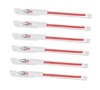 SOLUSTRE 6pcs Splashproof Eyebrow Tattoo Pen Precise Beauty Marking Pens for Daily Makeup Stage Shows Weddings Portable Skin-friendly Red