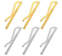 SOLUSTRE 6pcs Spring Clamp Cash Holder Money Clips for Men, Alloy Vintage Replacement Wallet Insert Bars, 75mm Credit Card Clips, Easy Installation for Wallet Repair and DIY Upgrades