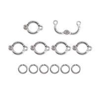 SOLUSTRE 6pcs Stainless Steel Bird Foot Rings for Parrots, Multifunctional Outdoor Training Leg Rings Rust Resistance, Lightweight U-shaped Clips for Bird Training and Foot Safety