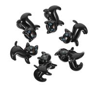 SOLUSTRE 6pcs Standing Cat Shape Clothespin Clips Multifunctional Towel Clamps for Clothes Food Bag Sealing Photo and Ticket Holding Plastic Clips for Home Use