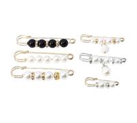 SOLUSTRE 6pcs Sweater Clip Pants Size Adjuster Shawl Brooch Alloy Plastic Metal Material Classic Elegant Design Assorted Color Protects Clothing from Being Scratched Decorative for Sweaters