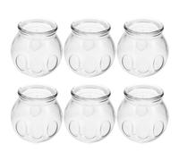 SOLUSTRE 6pcs Thickened Glass Cupping Cups for Massage Therapy, Dispel Wind and Dampness, the Meridians, Suitable for Home Use and Professional Salon Treatment