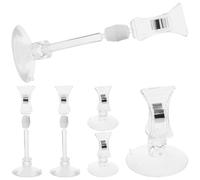 SOLUSTRE 6pcs White Plastic Fish Tank Suction Cup Clip Feeding Tool for Aquarium, Waterproof and Securely Hold Seaweed and Dried Algae Sheets