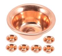SOLUSTRE 7pcs Copper Offering Bowls Tibetan Buddhist Water Ritual Plates for Meditation Yoga Smudging Burning Incense Ceremony Decoration