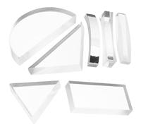 SOLUSTRE 7Pcs Optical Lens Set Glass Convex and Concave Lenses Science Teaching Tools for Physics Experiment Learning Lightweight and Portable for Students and Teachers