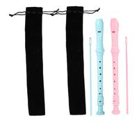 SOLUSTRE 8 Hole Soprano Recorder German Style High Pitched Swan Clarinet for Boys and Girls Beginner Musical Instruments 2pcs