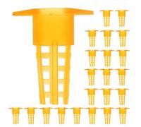 SOLUSTRE 80pcs Yellow Plastic Bee Queen Cages for Beekeeping Supplies Securely Holds Queen with Quick Introduction for Bee Breeding and Swarming Rearing Supply Cage