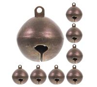 SOLUSTRE 8pcs Mini Copper Dog Collar Bells with Hanging Ring, Vintage Style Bell Charms for Pet Collars, Melodious Sound to Capture Your Pet's Attention, for Pet Owners
