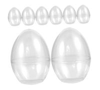SOLUSTRE 8pcs Party Favor Box Fillable Ornaments Candy Boxes Easter Plastic Eggs Home Decor Craft Empty Spring Ball Egg Tree Jumbo Hang Decorative for Easter Party Home Decor