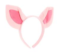 SOLUSTRE 8pcs Pink Pig Ear Headband Flexible Dress Up Hair Hoop for Halloween Teens Stage Performance Prop Animal Cosplay Accessory