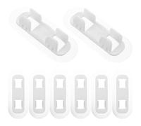 SOLUSTRE 8pcs Self Adhesive PVC Water Pipe Holding Clamps for Washing Machine Drain Hose Stable Pipe Support and Invisible Space Enhancement for Laundry Room and Home Use