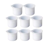 SOLUSTRE 8pcs Silicone Measuring Cups for DIY Crafts Epoxy Mixing Bowls with Scale for Paint Measuring Art Projects and Craft Supplies