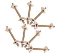 SOLUSTRE 8pcs Stainless Steel Bed Frame Screws and Furniture Corner Connectors with Four-in-one Functionality, Heavy Duty Bed Rail Brackets with Screws for Living Rooms and Other Spaces