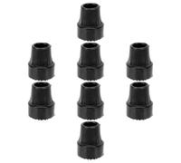 SOLUSTRE 9pcs Rubber Crutch Foot Pads Anti-slip Covers for Crutches and Trekking Poles, Lightweight Sturdy Non-slip Foot Protectors, Easy to Install for Outdoor Activities and Hiking