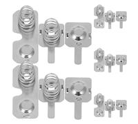 SOLUSTRE Aa Battery Nickel Plating for Gas Meters and Flow Meters 5sets Spring Positive to Negative Conversion Stainless Steel with Stable Performance and Versatile Use, Silver Battery