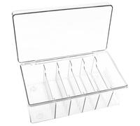 SOLUSTRE Acrylic and Eyelash Storage Tools Extension Holder with Lid, Multi-functional Design Easy to Clean Cosmetic Storage Box for Organising Lash Tools on Desk