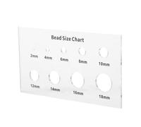 SOLUSTRE Acrylic Bead Measuring Tool Round Objects and Gems, Compact and Accurate Sizing Ruler 2-18mm Bead Circle Stencil, for Crafts, Bracelets, and Jewelry Making