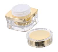 SOLUSTRE Acrylic Travel Cosmetics Bottle Portable Cream Dispenser Compact Reusable Face Cream Container for Lotion and Shampoo Storage