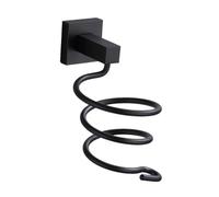 SOLUSTRE Adhesive Hair Dryer Holder Wall Mounted Rack Aluminum Blow Dryer Bracket with Thickened Base and Rounded Corners Strong Bearing Capacity for Bathroom Bedroom Makeup Barbershop Use