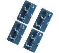 SOLUSTRE Adhesive Rotatable Hooks 4 Pcs Navy Blue ABS Self-Adhesive Wall Mounted Multifunction Claw Hooks for Closet Tie Scarves and Utility Storage