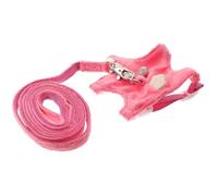 SOLUSTRE Adjustable Ferret Walking Leash with Comfortable Short Plush and Non-woven Fabrics, Practical Anti-escape Pet Leash for Outdoor Walking and Daily Use