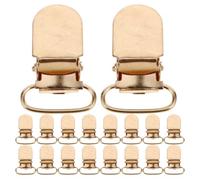 SOLUSTRE Adjustable Iron Sock Clamps Reusable and Practical Garter Strap Buckles 20pcs Sock Clips for Men and Women Suitable for Crafting and Sewing Projects