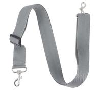 SOLUSTRE Adjustable Military Snare Drum Strap with Metal Hook Wide Gray Sling Belt for Marching and African Drum Comfortable Non-slip Instrument Shoulder Strap for Men and Women