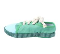 SOLUSTRE Adorable Green Puppy Slipper Toy Made of Cloth with Sound Making Feature, Creative Interactive Dog Chewing Toy for Small Young Pets in Office or Shop