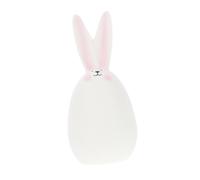 SOLUSTRE Adorable Rabbit Ornament Blusher Design Desktop Decoration for Home Office Hotel Elegant Ceramic Bunny Figurine for Birthday and Household Arrangement