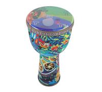 SOLUSTRE African Djembe Hand Drum Small Percussion Instrument with Wear Resistance and Painted Pattern for Performance and Drumming