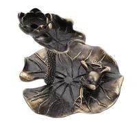 SOLUSTRE Alloy Backflow Incense Burner Unique Decorative Holder for Home Meditation Yoga and Relaxation Spaces Natural Color Smooth Lines and Creative Shape