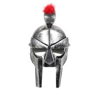 SOLUSTRE Ancient Roman Soldier Costume Helmet with Folding Face Mask Warrior Hat for Adults Historical Cosplay Accessory for Themed Parties and Stage Performances