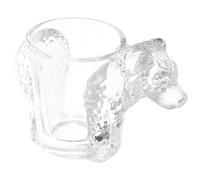 SOLUSTRE Animal Shape Shot Glasses, Glass Espresso and Tea Shot Cups | Heavy Base Stability, Playful Bear-inspired Design, Suitable for Home Bartenders, Halloween Parties and Home Bars