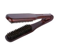 SOLUSTRE Anti-static Wooden Hair Straightener Comb Double-sided Styling Brush for Smooth Natural Hair Compact Design for Home and Professional Salon Use