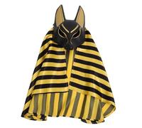 SOLUSTRE Anubis Halloween Cosplay Mask with Retro Kerchief Egyptian Death God Costume Accessory for Masquerade Party Photo Prop Suitable for Adults and Teens