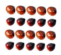 SOLUSTRE Artificial Chestnuts Simulation Nuts Foam Ornaments 20pcs Lightweight and Safe with Creative Design for Model Landscape, for Home and Desktop Decor