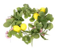 SOLUSTRE Artificial Lemon Garland Elegant Fresh and Natural Appearance with Faux Lemons and Greenery, Plastic Decorative Hanging Vine for Wall or Mirror for Home or Party Décor