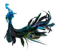 SOLUSTRE Artificial Peacock Christmas Ornament with Clip Lightweight Foam Bird Decor Detailed Long Tail Blue Peacock Hanging Decoration for Tree Easy to Clean and Store Holiday Decorative
