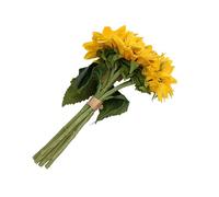 SOLUSTRE Artificial Sunflower Bouquet 6 Stems Bundle with High Degree of Simulation and Elegant Shape, Realistic Yellow Cloth Flowers for Wedding, Bridal, and Home Decoration