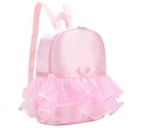 SOLUSTRE Ballet Dance Backpack Roomy Nylon Shoulder Bag with Pink Lace Accent Suitable for Ballet Lessons and Performances