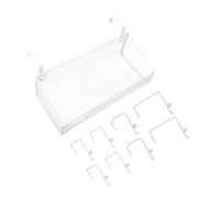 SOLUSTRE Bedside Hanging Basket White Metal Wire Storage Organizer with Phone Holder Space-saving Design for Bedrooms Bunk Beds Essentials and College Students