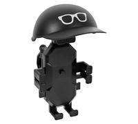 SOLUSTRE Bike Phone Holder for Handlebar with Cap Design, Alloy and Abs Material, Protects Cellphone from Rain and Sunshine, for Cycling Navigation and Answering Calls