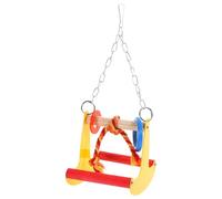 SOLUSTRE Bird Swing for Parrots and Pet Birds, Standing Plastic Plaything with Safe Material, for Birdcage Use and Chewing Activity Random Color
