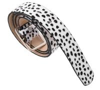 SOLUSTRE Black and White Polka Dot Faux Belt for Women, Adjustable Pu Waist Belt for Jeans Dresses, Thin Animal Print Fashion Western Style Accessory for Casual and Special Occasions
