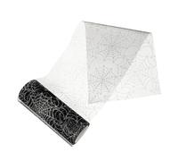 SOLUSTRE Black Organza Halloween Spider Web Mesh Ribbon 15cm X 10 Yards Glittering Embellishments for Arts Crafts and Craft Making, for Wrapping and Flowers Decorations