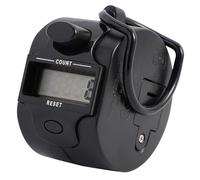 SOLUSTRE Black Plastic Hand Held Manual Counter with 5 Digit Numbers