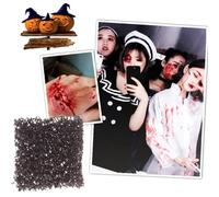 SOLUSTRE Black Scar Sponge for Special Effect Makeup and Halloween Party Use, Portable Size Sponge to Accomplish Finer Details with Fake Blood Gel and Beards Application