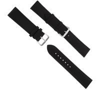 SOLUSTRE Black Watch Strap 20Mm Faux Leather Replacement Band for Men and Women, Suitable for Parties and Business Use, Universal Smooth Double-Sided Wristband Pair